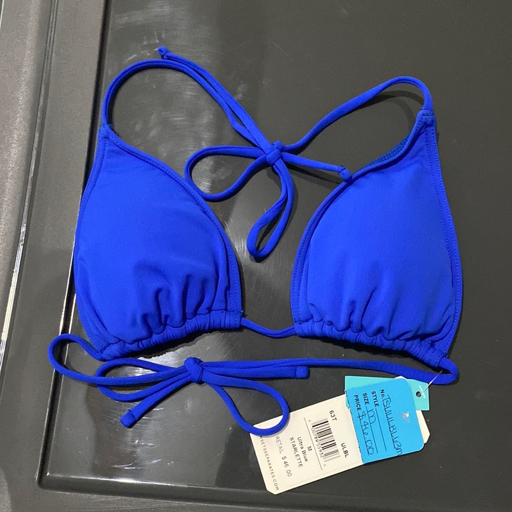 Sunset Separates blue string bikini top